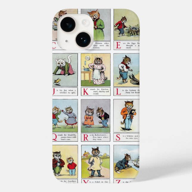 Cat Alphabet, Louis Wain Fodral-Mate iphone case (Baksida)