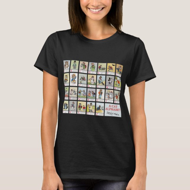 Cat Alphabet, Louis Wain T Shirt (Framsida)
