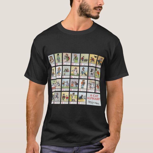 Cat Alphabet, Louis Wain T Shirt (Framsida)