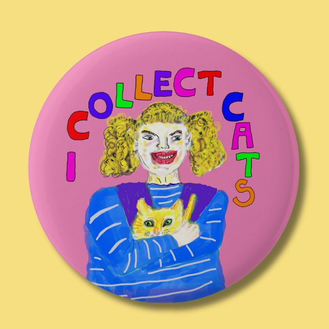 Cat-älskare-gåsbitars rädding ny kattbricka knapp (Skapare uppladdad)