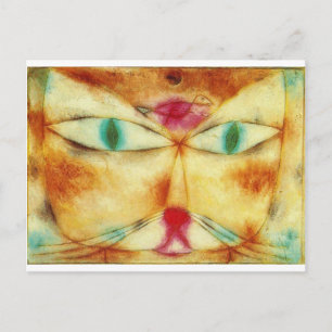 Cat and Bird - Paul Klee Vykort