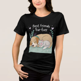 Cat and dog best friends forever t shirt