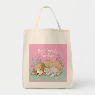 Cat and dog best friends forever tygkasse