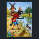 Cat and Duck, Louis Wain Poster<br><div class="desc">Louis Wain (5 August 1860 – 4 July 1939) was an English artiste known for his drawings, which consistently featured anthropomorphized large-eyed cats and kittens. In his later years he may have suffered from schizophrenia (although this claim is disputed), which, according to some psychiatrists, can be seen in his works. Quote:Wikipedia</div>