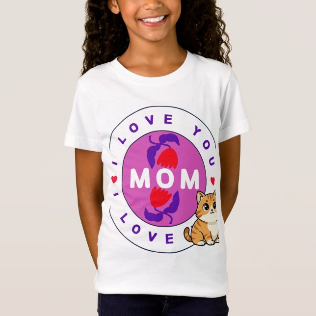 Cat and mom design t-shirt (Framsida)