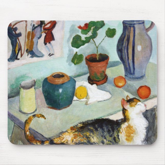 Cat and still Life, August Macke Musmatta (Framsidan)