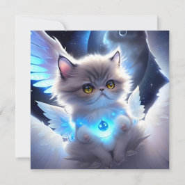 Cat Angel Fantasy Anteckningskort