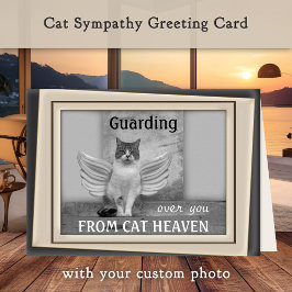 Cat Angel Sympathy Card Kort