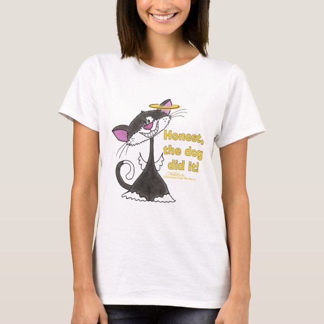 Cat Angel T Shirt (Framsida)