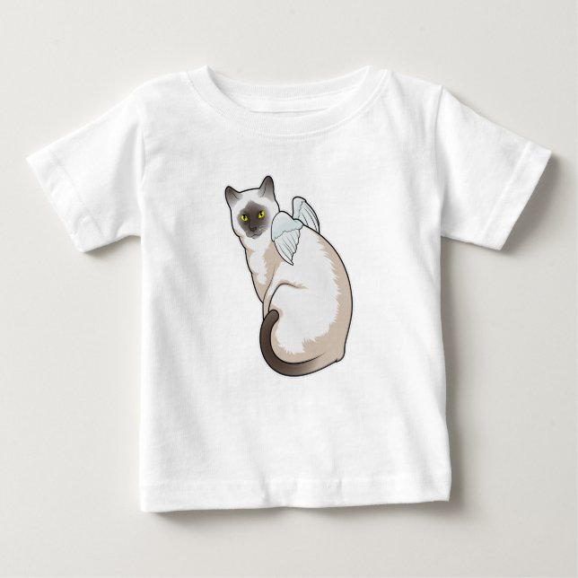 Cat Angel vingar T Shirt (Framsida)