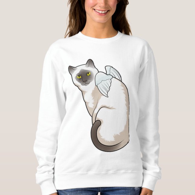 Cat Angel vingar T Shirt (Framsida)