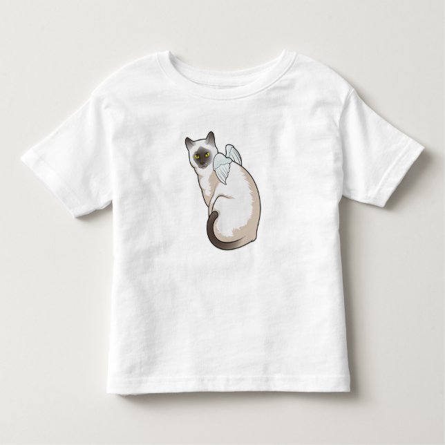 Cat Angel vingar T Shirt (Framsida)