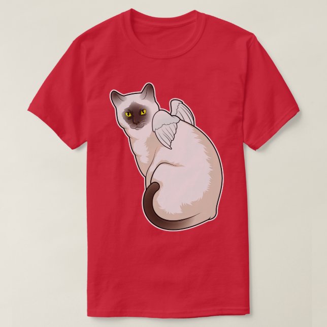 Cat Angel vingar T Shirt (Design framsida)