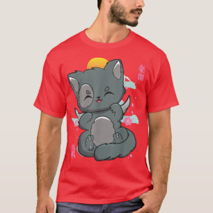 Cat Angelcore Kitten Chibi Anime Neko Pastel Goth T Shirt