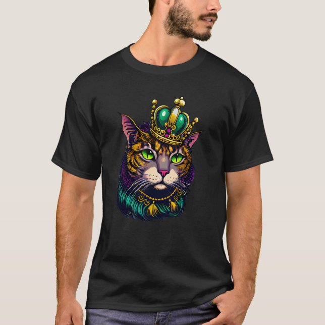 Cat Animal Mardi Gras Carnival Jester Cat Mardi Gr T Shirt (Framsida)
