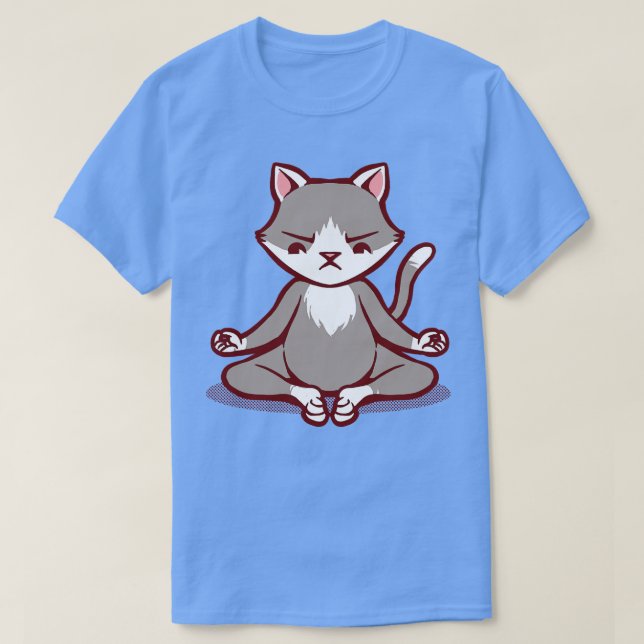 Cat Animals Meditation Zen Buddhism av Tobe Fonsec T Shirt (Design framsida)
