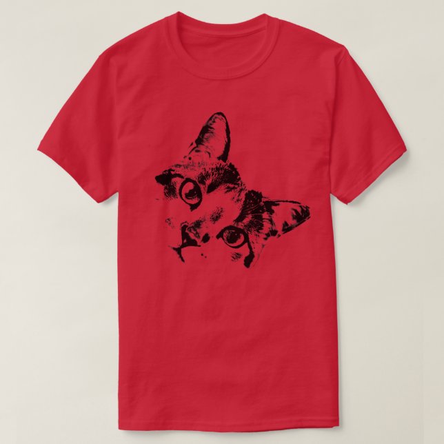 Cat ansikte 1 t shirt (Design framsida)