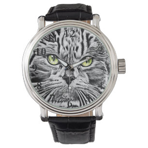Cat ansikte armbandsur