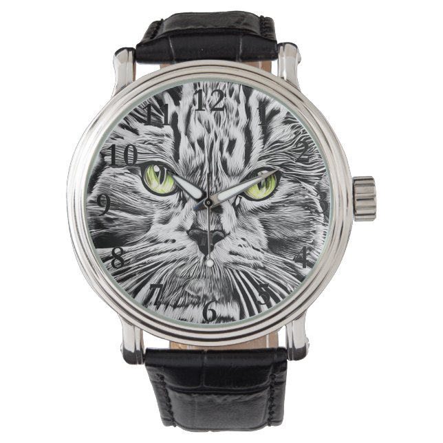 Cat ansikte armbandsur (Framsida)