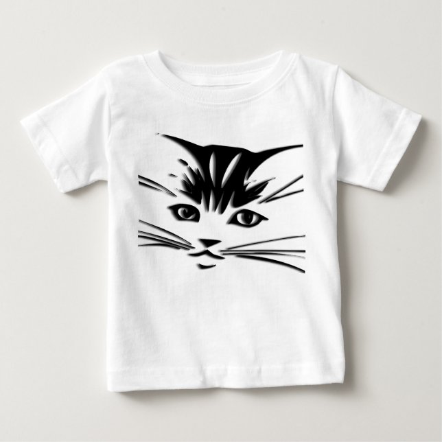 Cat Ansikte Baby T Shirt (Framsida)