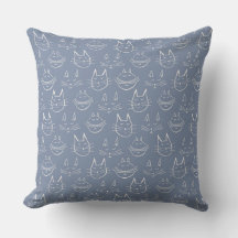Cat Ansikte Denim Blue