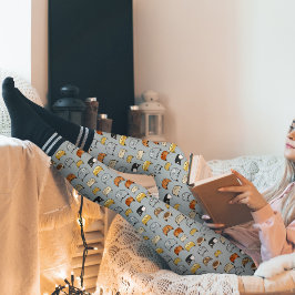 Cat Ansikte Doodle Mönster Leggings