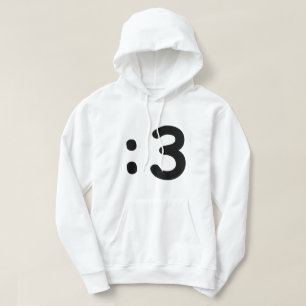 Cat Ansikte Emoticon:3 Hoodie