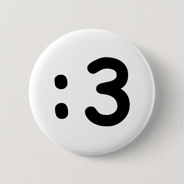 Cat Ansikte Emoticon:3 Knapp (Framsida)