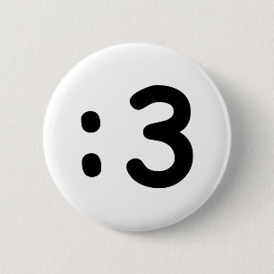 Cat Ansikte Emoticon:3 Knapp