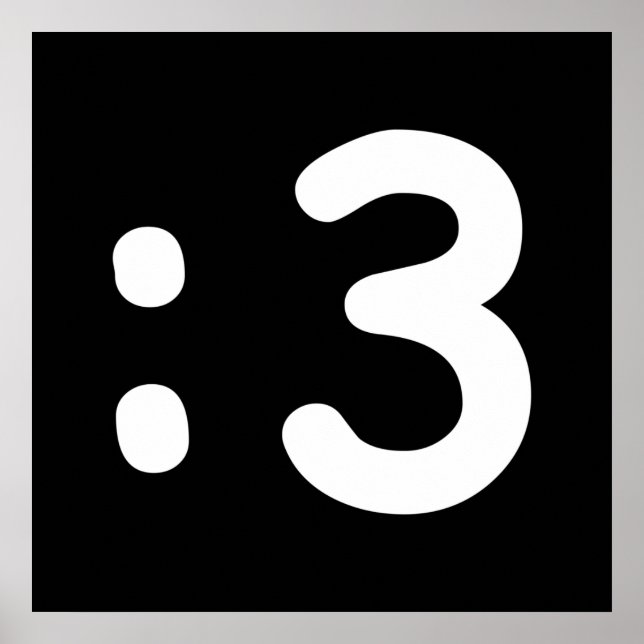 Cat Ansikte Emoticon:3 Poster (Framsidan)