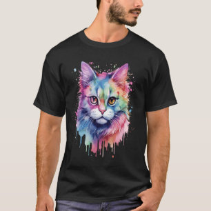 Cat Ansikte för katt överdel av katt T Shirt