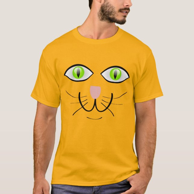 CAT ANSIKTE FUNNY T-SHIRTS (Framsida)