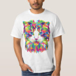 Cat Ansikte geoometric Prismatic Design-32453 T Shirt<br><div class="desc">Cat Ansikte geoometric Prismatic Design-32453</div>