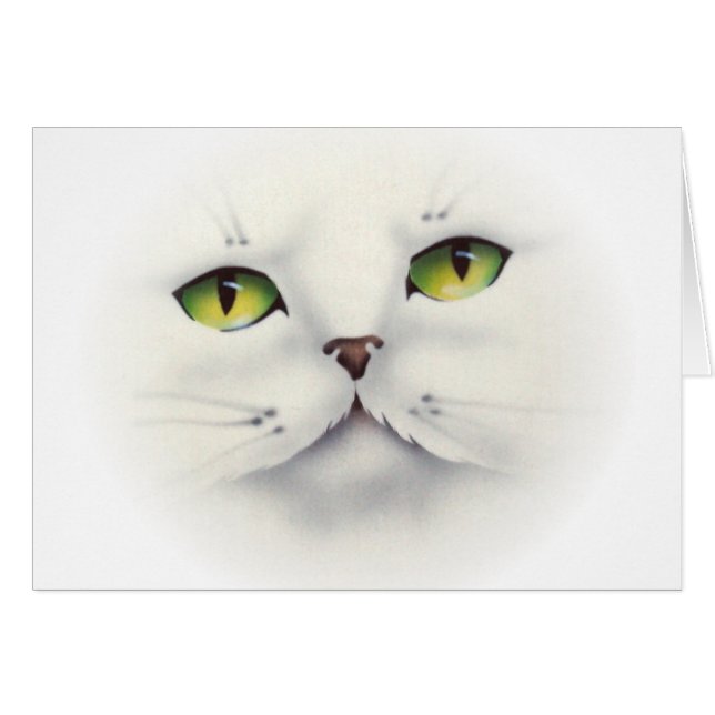 cat ansikte hälsningskort (Framsidan Horizontal)