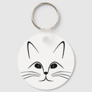 Cat Ansikte Keychain Nyckelring