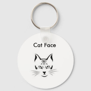 Cat Ansikte Keychain Nyckelring