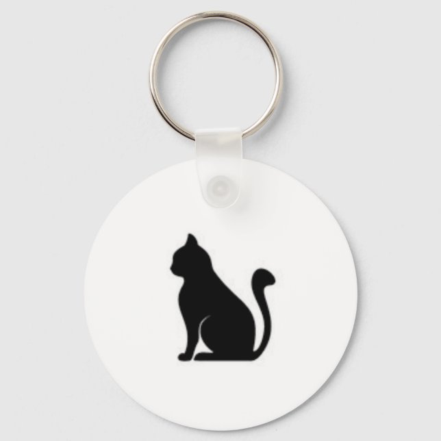 Cat Ansikte Keychain Nyckelring (Framsida)