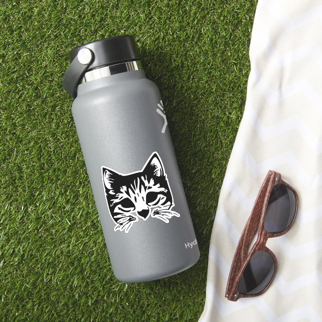 cat ansikte klistermärken (HydroFlask Insitu)