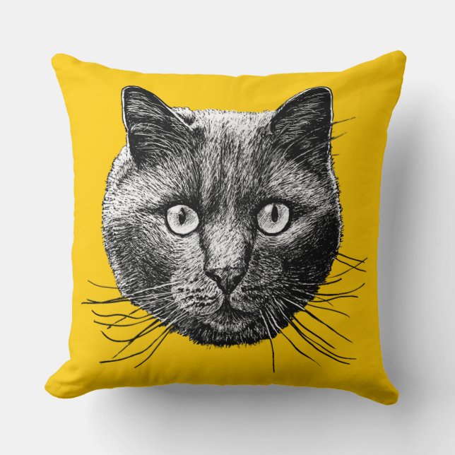 Cat Ansikte Kudde (Framsida)