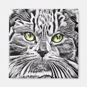 Cat ansikte magnet