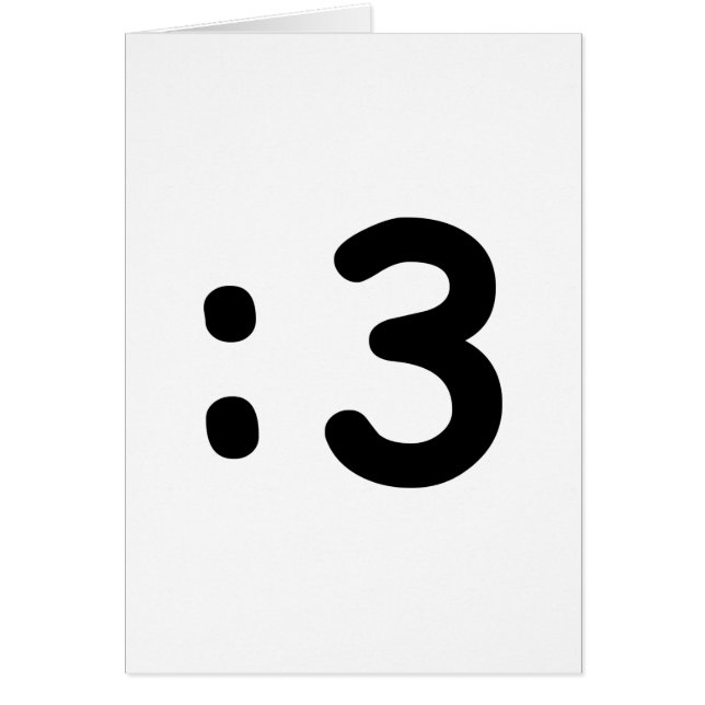 Cat Ansikte-meddelande:3 gratulationskort Hälsningskort (Framsidan)