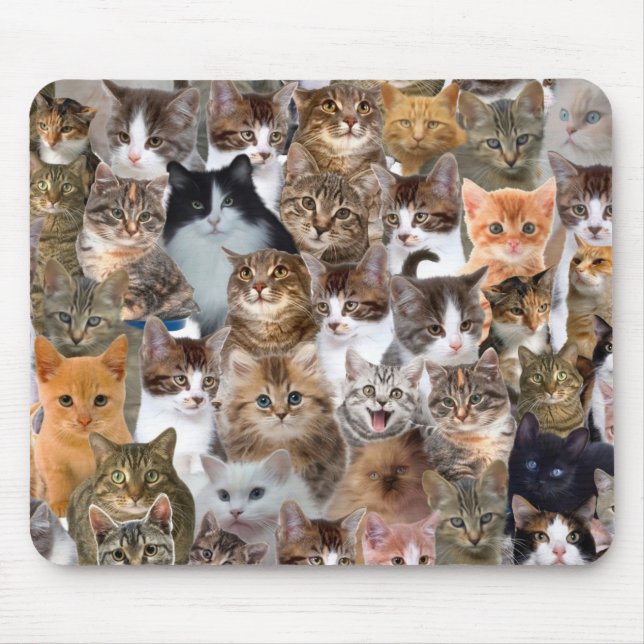 Cat Ansikte Mönster Musmatta (Framsidan)