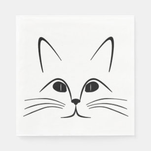 CAT ANSIKTE PAPPERSSERVETT