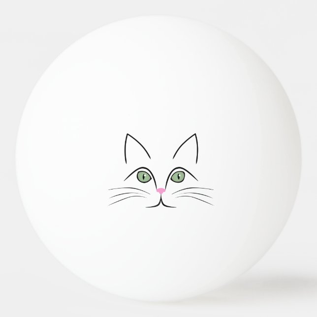 Cat ansikte pingisboll (Framsidan)