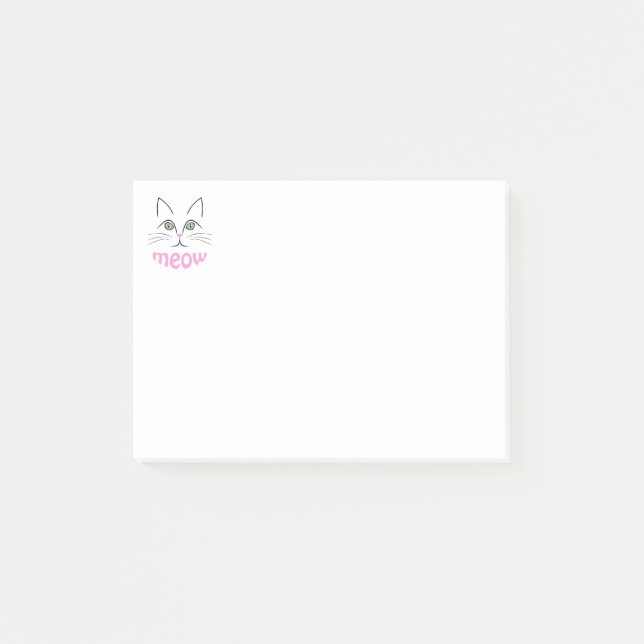 Cat ansikte post-it block (Framsida)