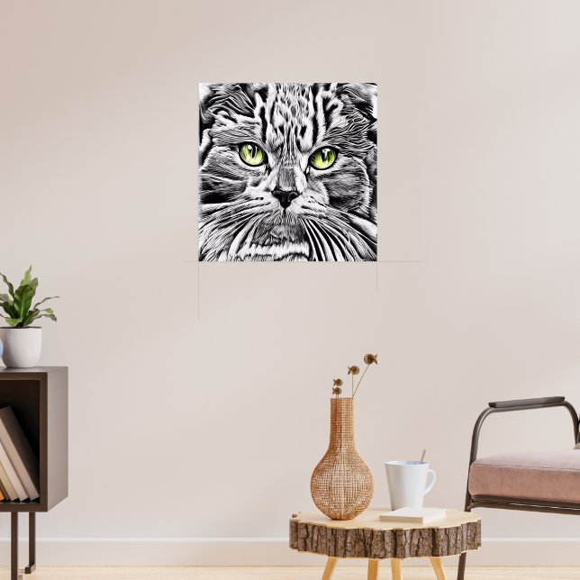 Cat ansikte poster (Vardagsrum 3)