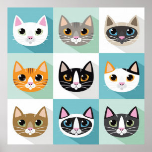 Cat Ansikte Poster
