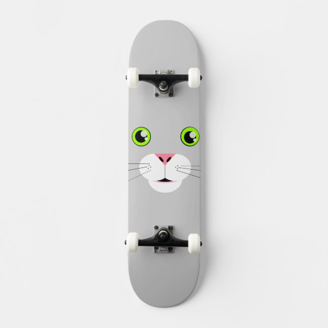 Cat Ansikte Skateboard Bräda 20 Cm (Framsida)