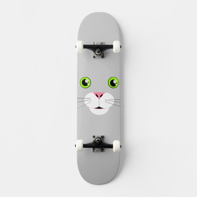 Cat Ansikte Skateboard Bräda 21,5 Cm (Framsida)