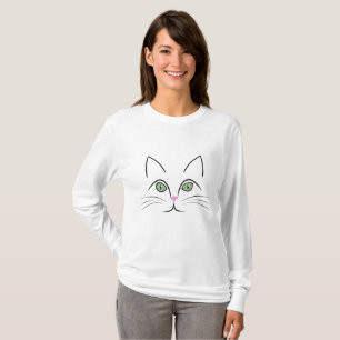 Cat ansikte t-shirt